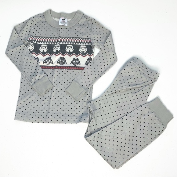 Hanna Andersson | Star Wars Stormtrooper Darth Vader Pajamas Long Johns Sz 100/4 - Picture 1 of 6